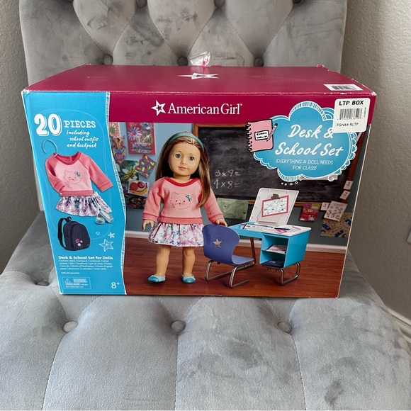American Girl Toys American Girl Doll Desk School Play Set For 8